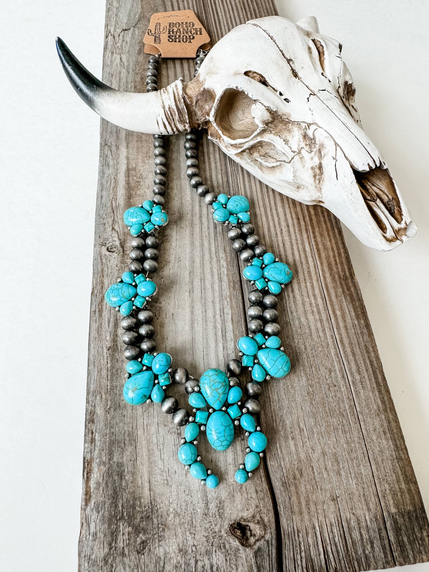 Layered Squash Blossom Style Necklace