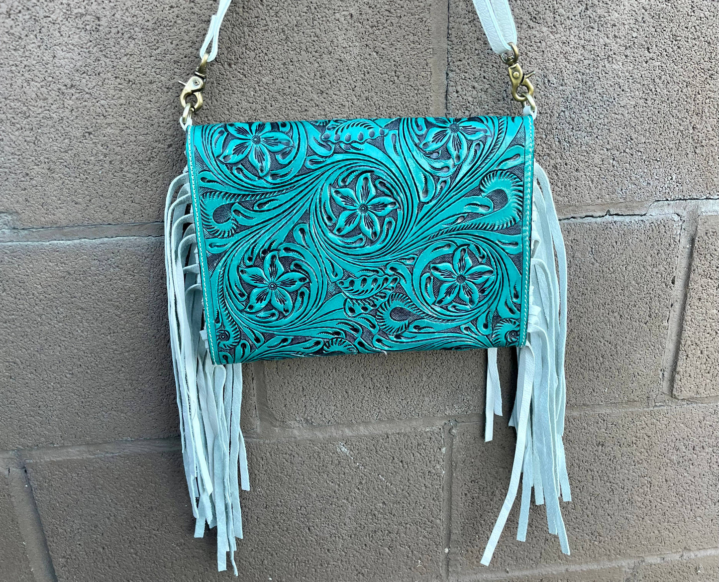 Tooled Turquoise Crossbody