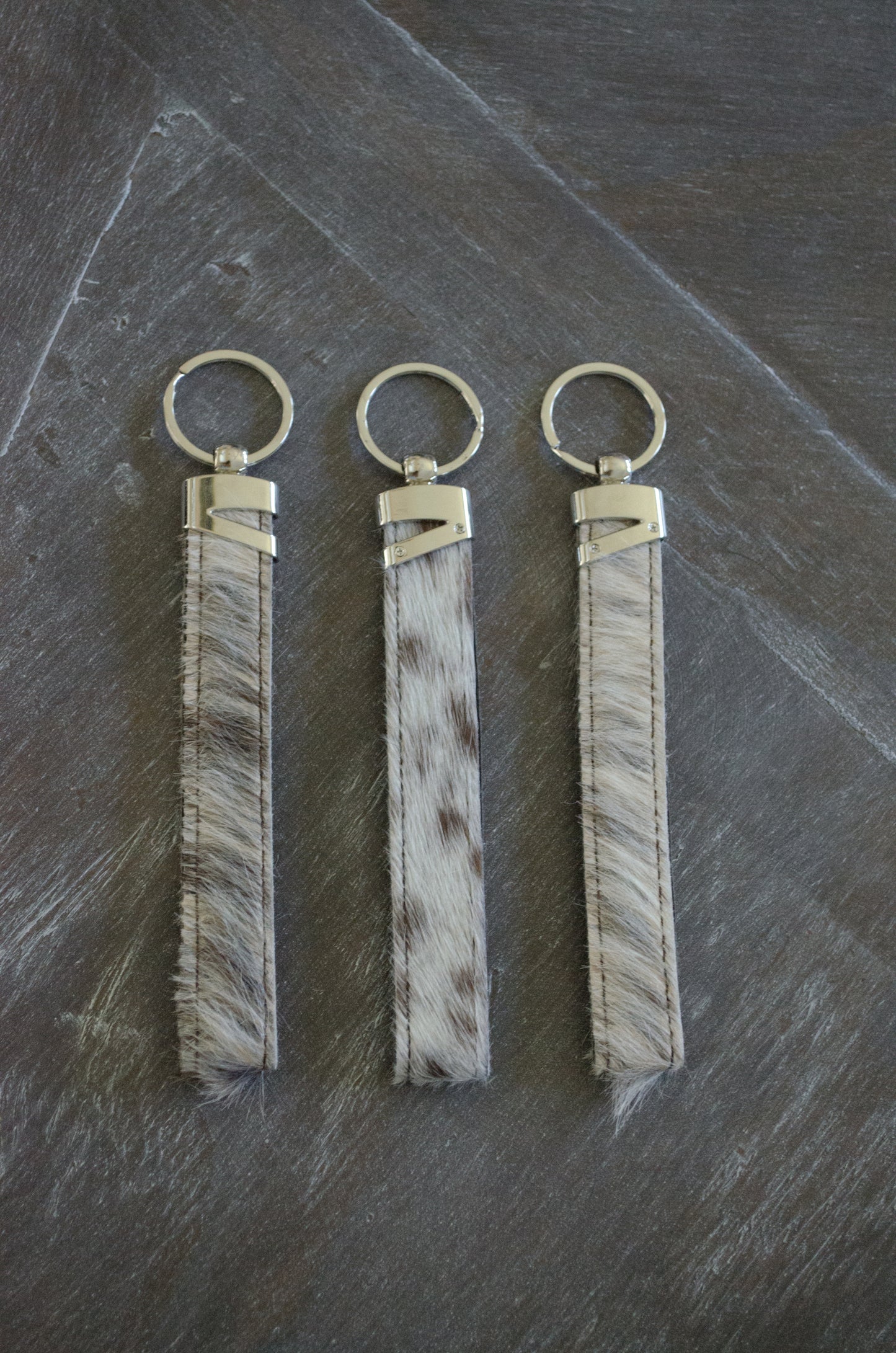 Cowhide Keychain Wristlet