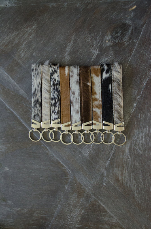 Cowhide Keychain Wristlet