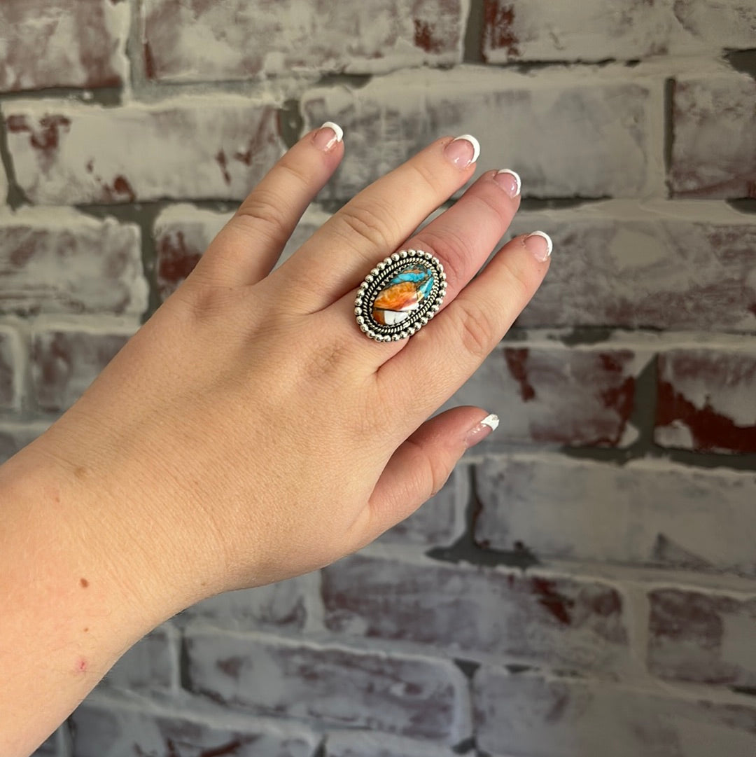 Spiny Turquoise ADJ ring