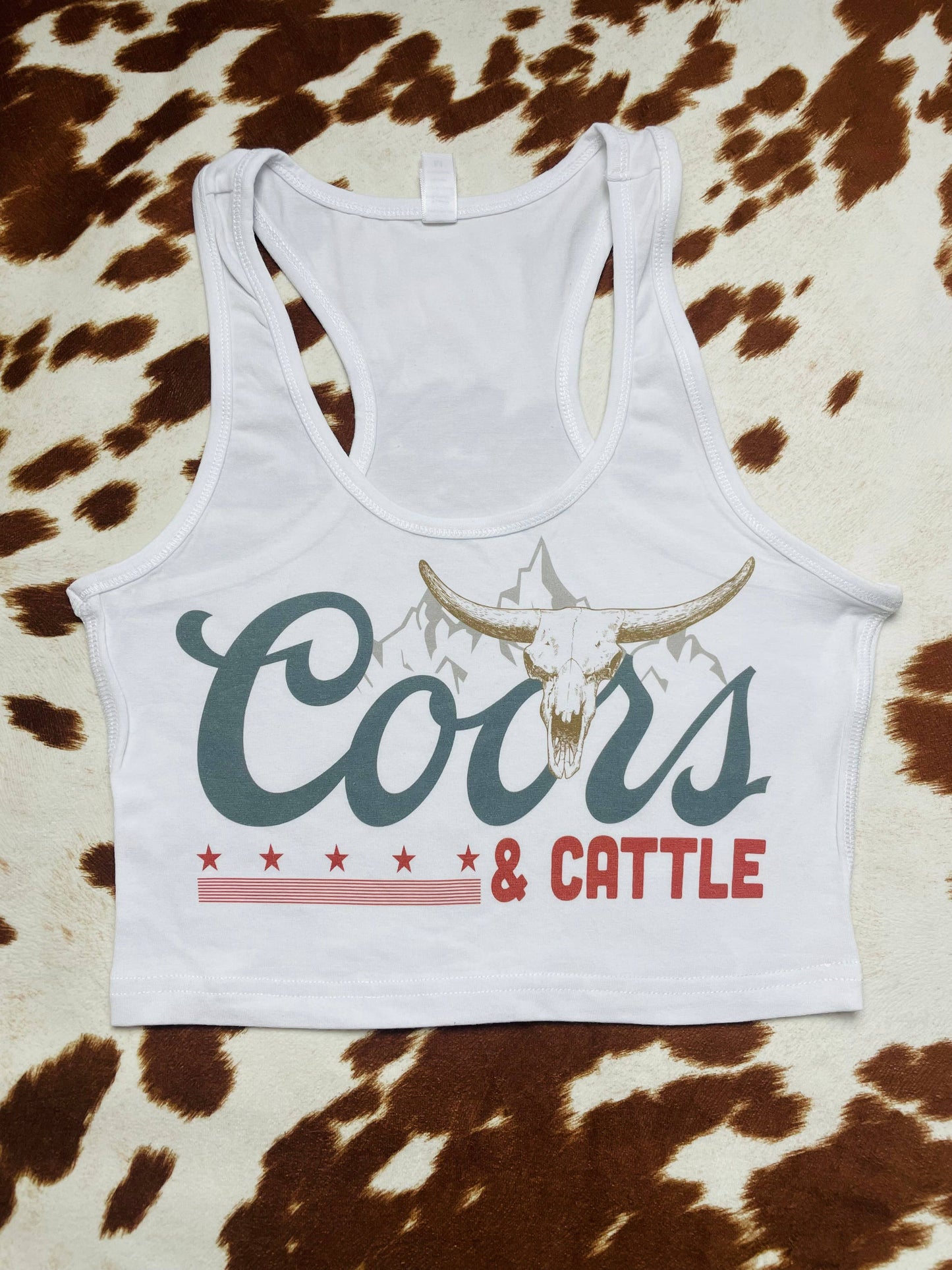 Beer & Cattle Cropped Tank